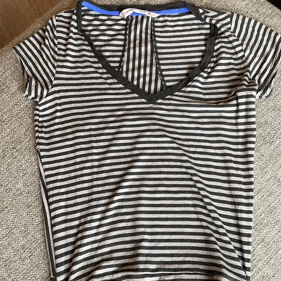 💕EUC Athleta Striped V-Neck Ruched Dress, XS - Picture 4 of 7
